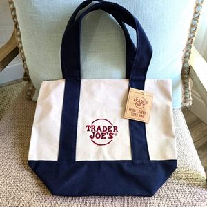 *Navy* Trader Joe's NWT Mini canvas bag